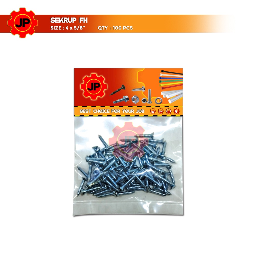 SEKRUP FH 4 x 5/8 - SKRUP FH 4x5/8 BAUT TAPPING ISI 100 PCS