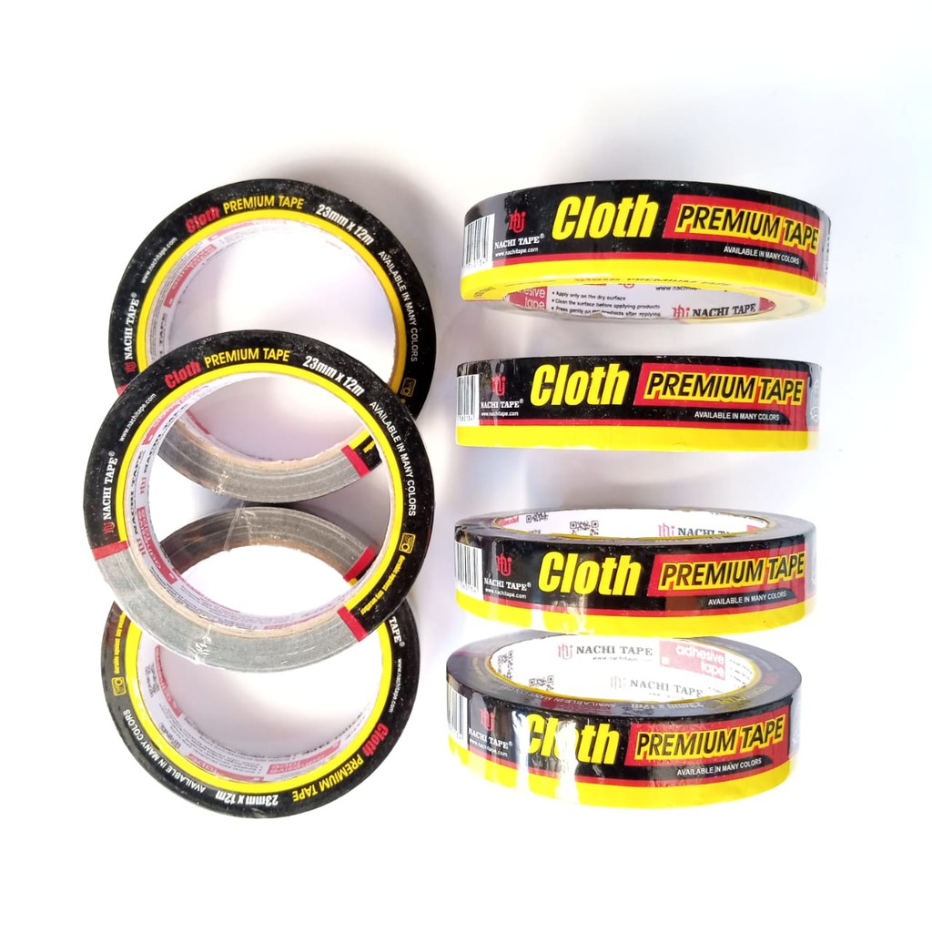 

Lakban Kain Hitam Isolasi Tape NACHI 1 inch x 12 Meter (23 mm x 12 Meter).