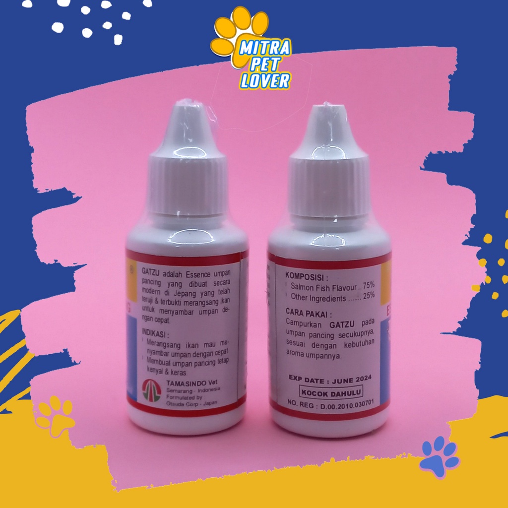 CAMPURAN UMPAN PANCING IKAN - GATZU 30 ML ORIGINAL - ESSENCE ESSEN UNTUK DICAMPUR DENGAN PAKAN IKAN KENYAL AMPUH MURAH - ESEN FISH - PET ANIMAL HEALTHCARE AND VETERINARY TAMASINDO OBAT KESEHATAN DAN VITAMIN HEWAN BINATANG PELIHARAAN MITRAPETLOVER