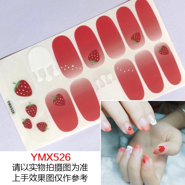 Stiker Kuku Motif Kartun Graffiti Leopard Gaya Korea Untuk Nail Art
