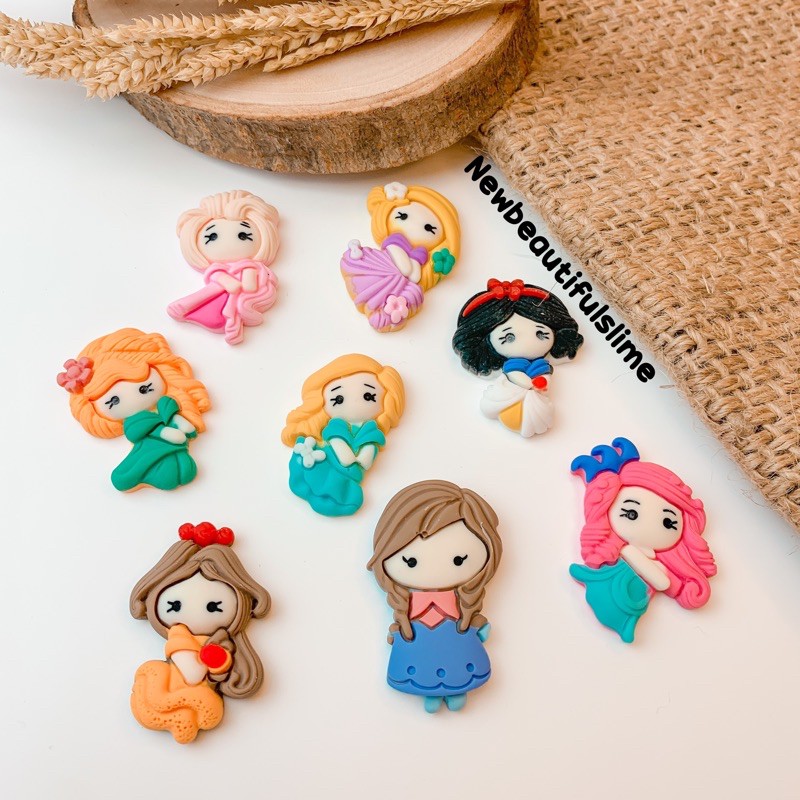CHARM DISNEY PRINCESS SLIME CHARM MINIATUR RESIN HIASAN SLIME