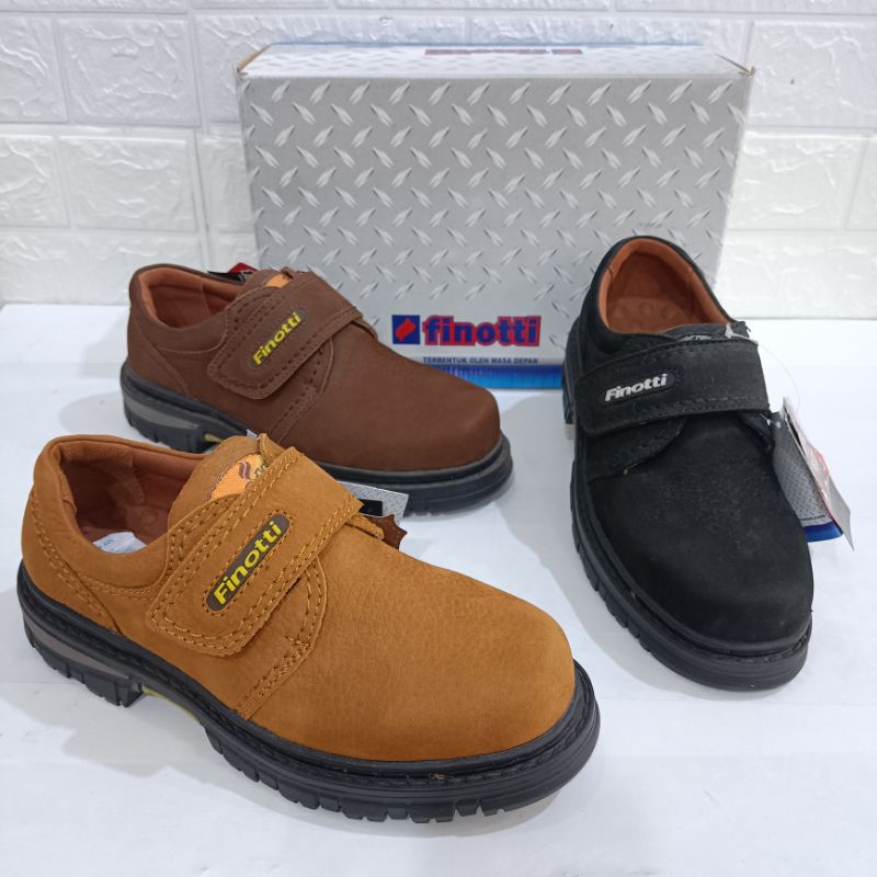 Sepatu boots pendek kulit asli Finotti N 8119 - size 38-43 - 100% original