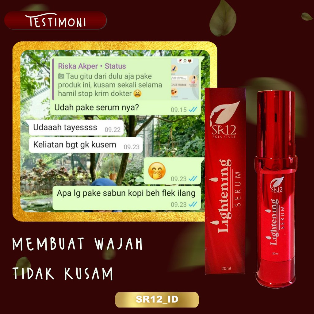 LIGHTENING SERUM SR12 / SERUM PENCERAH WAJAH AMPUH