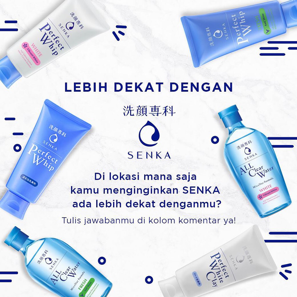 ✨LACIKOSME✨ SENKA PERFECT WHIP WHITE - SENKA FACIAL FOAM ANTI SHINE COLLAGEN ACNE