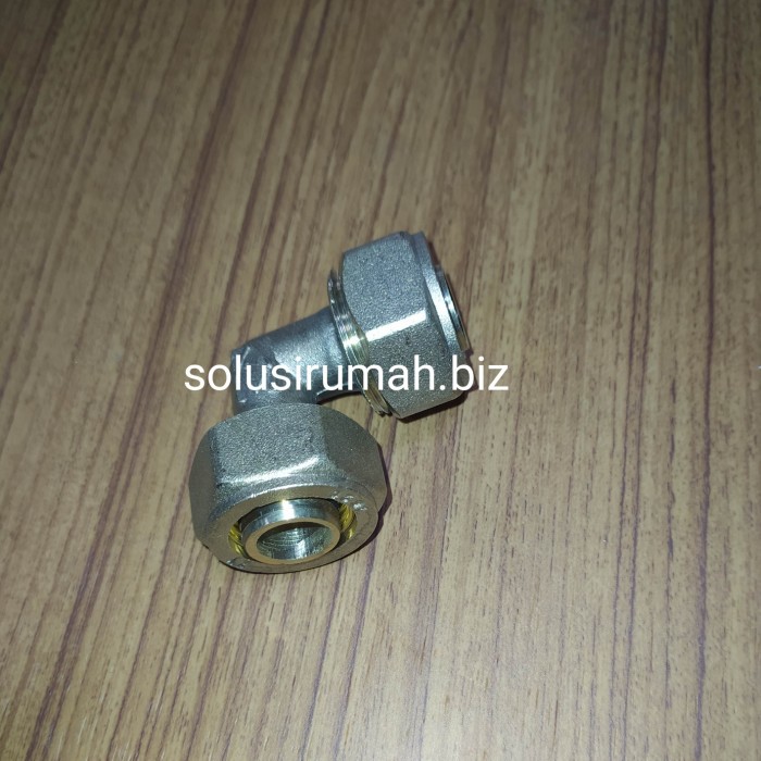 KNEE UNION L20 x 20 ELBOW 3/4 KUNINGAN U PIPA PEX air panas selang