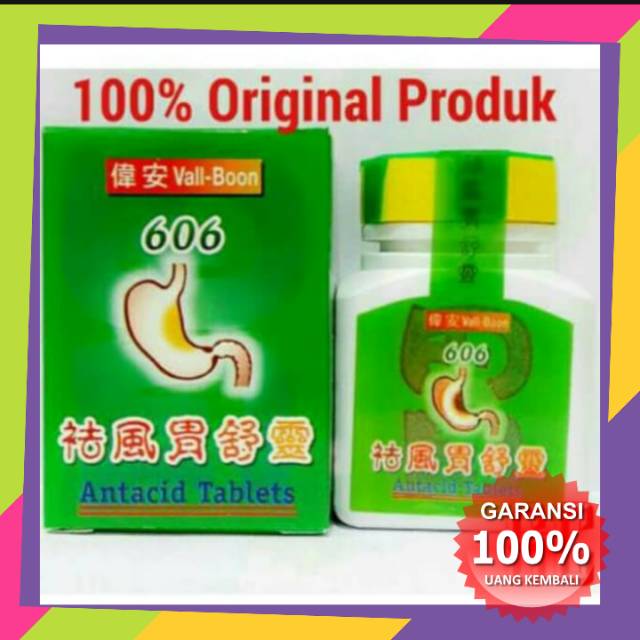 obat herbal asam lambung, obat lambung herbal, obat cina, maag mag mah Vall Boon 606 Antacid Tablets