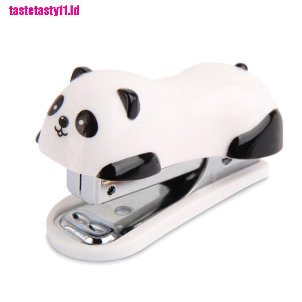 Set Stapler Mini Bentuk Panda Lucu Untuk Sekolah / Kantor