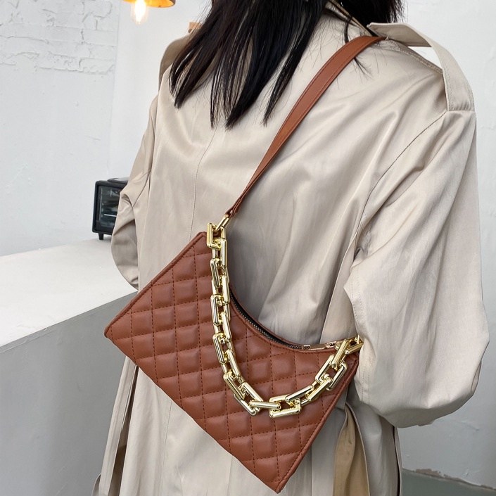 TM-78 tas wanita selempang bag rhombus rantai elegan import korea jepang