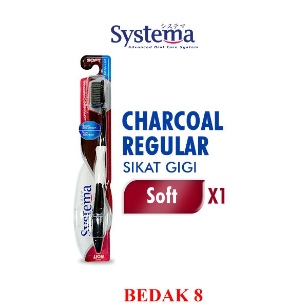 Systema Sikat Gigi Charcoal Regular Head