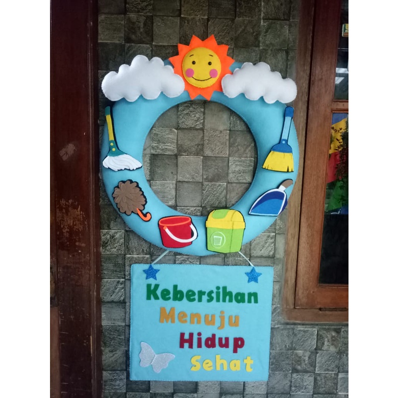 Jual hiasan dinding alat kebersihan uk 50 cm | Shopee Indonesia