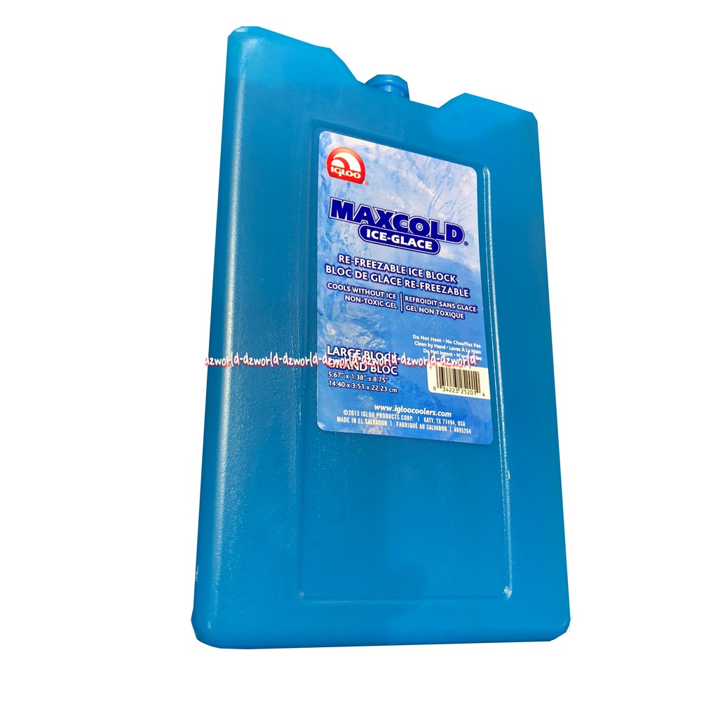 igloo Maxcold Ice Glace Ice Block Iglo Blue Ice Large 14Cm Gel Pendingin Pengganti Es Batu