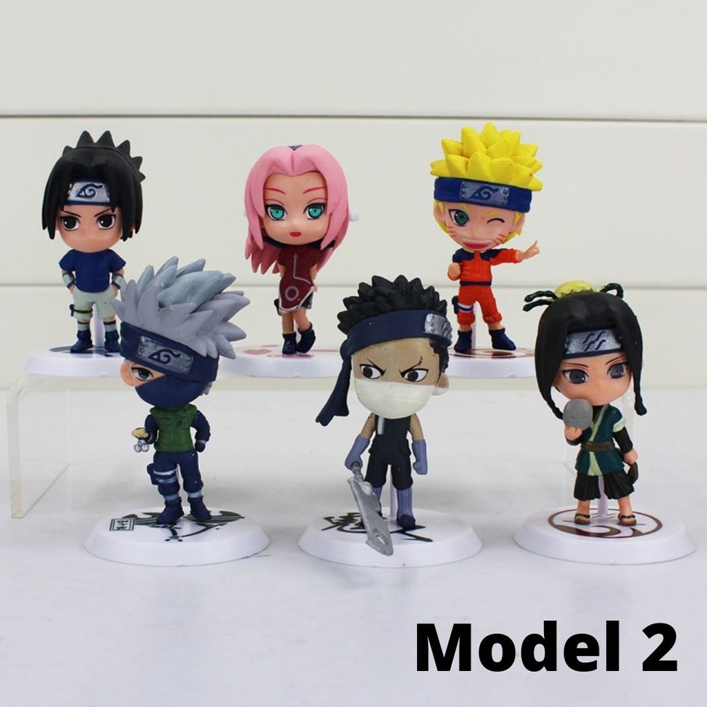 Action Figure Naruto 6 PCS - Model 1 &amp; 2 Full Set Pajangan Original