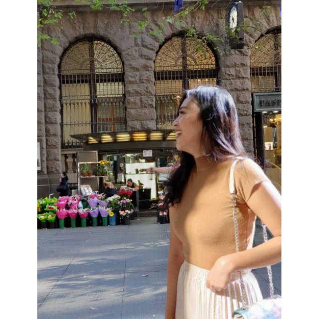 Kaos rajut / turtle neck / kaos leher / atasan turtle neck / kaos nylon