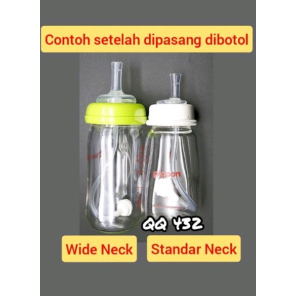 Sedotan pengganti Dot susu bayi/ Sedotan bayi anti sedak dan anti tumpah/ Sedotan bayi slim neck/ wide neck