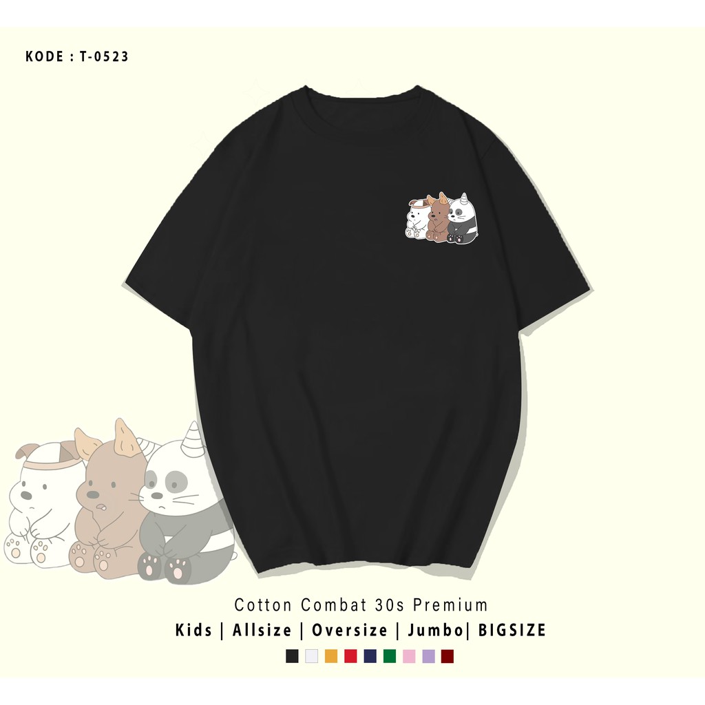 KAOS WE BEARS TANDUK UNISEX / KAOS COUPLE / KADO UNIK / T-SHIRT CUSTOM / TUMBLR TEE