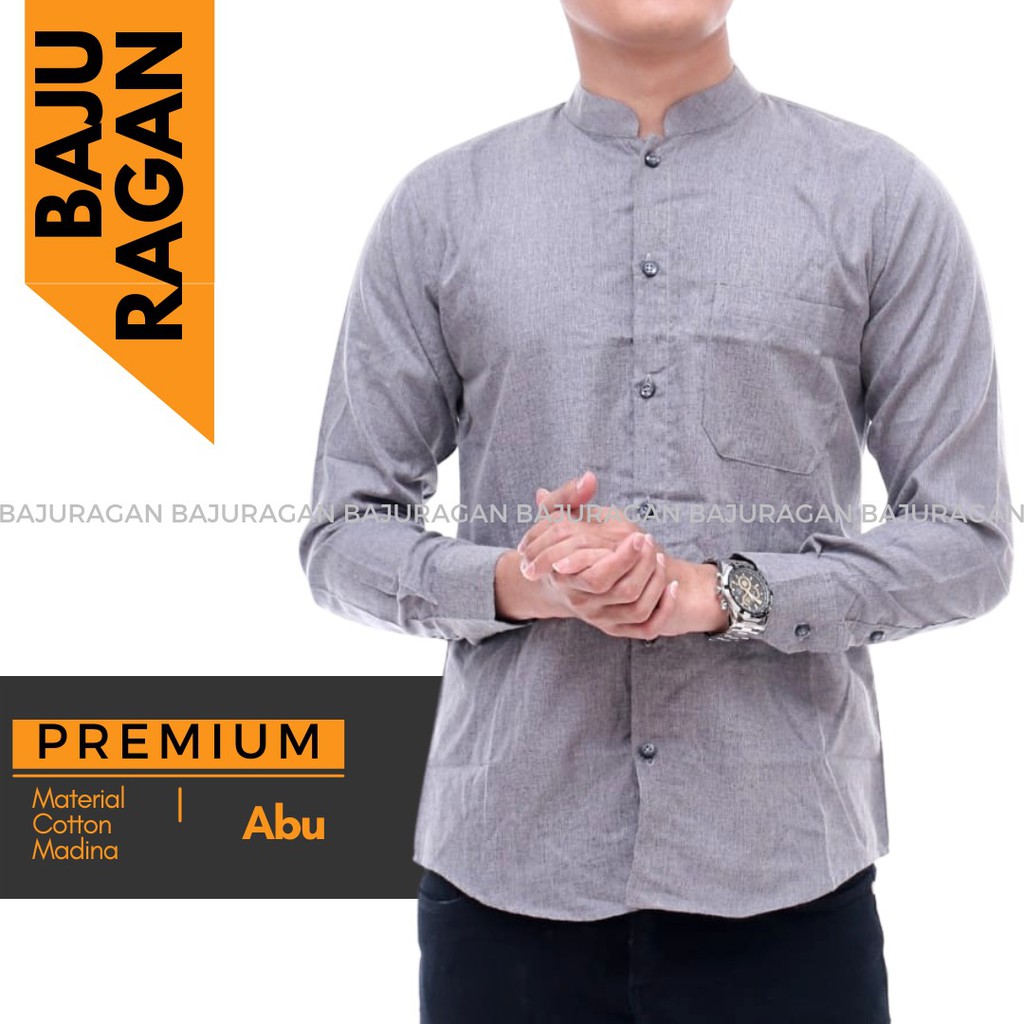 Atasan Muslim Pria Slimfit Panjang Kafa Premium Lengan Panjang / Baju Koko Pria