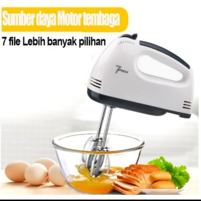 *COD*Hand Mixer 7 speed - Kocokan Adonan Telur 7 Speeds Elektrik Serbaguna