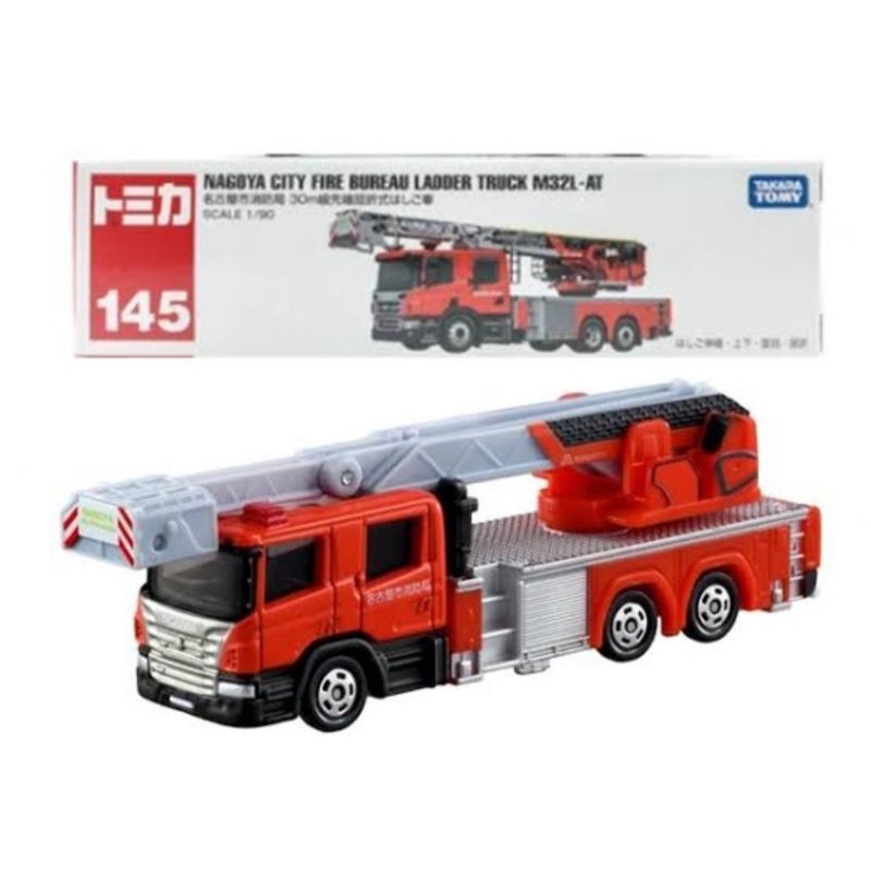 Tomica Long 145 Nagoya City Bureau Ladder Truck M32L AT Takara Tomy Original