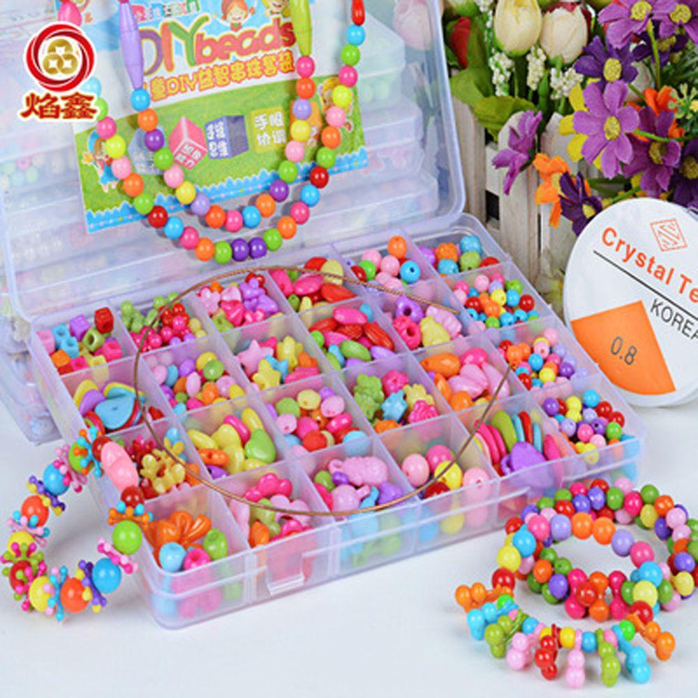 Needway DIY Handmade Manik-Manik Mainan Edukasi 700 Pcs Kalung Charms Beads Mainan Anak Perempuan Tenun Kerajinan Membuat