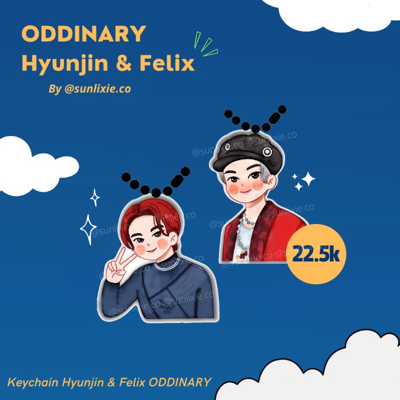 keychain keyring STRAY KIDS ODDINARY gantungan kunci hyunjin felix jewel benefit skz pc album odd hy