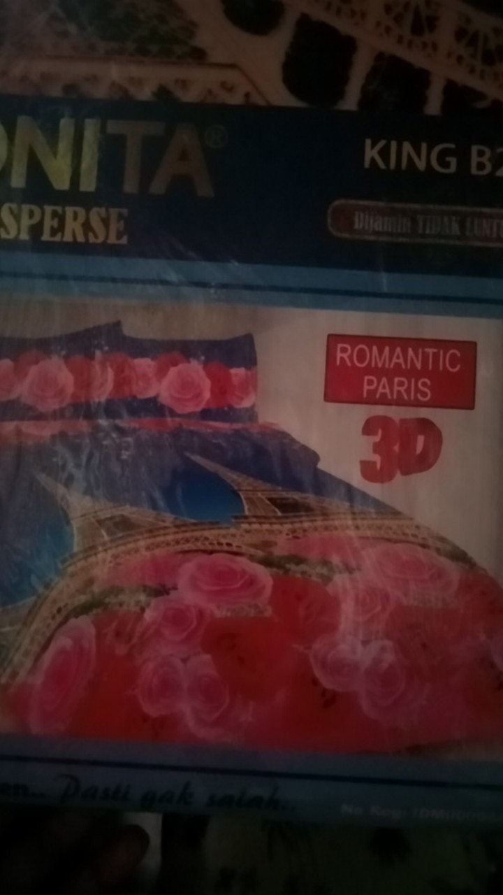 Bonita Motif Romantic Paris 3d Ukuran 180x200