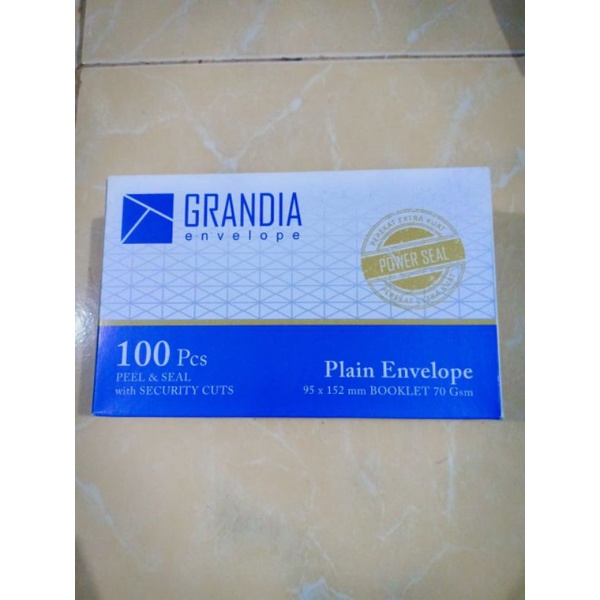 

(290gr) 1pak amplop grandia 95 x 152 mm isi 100