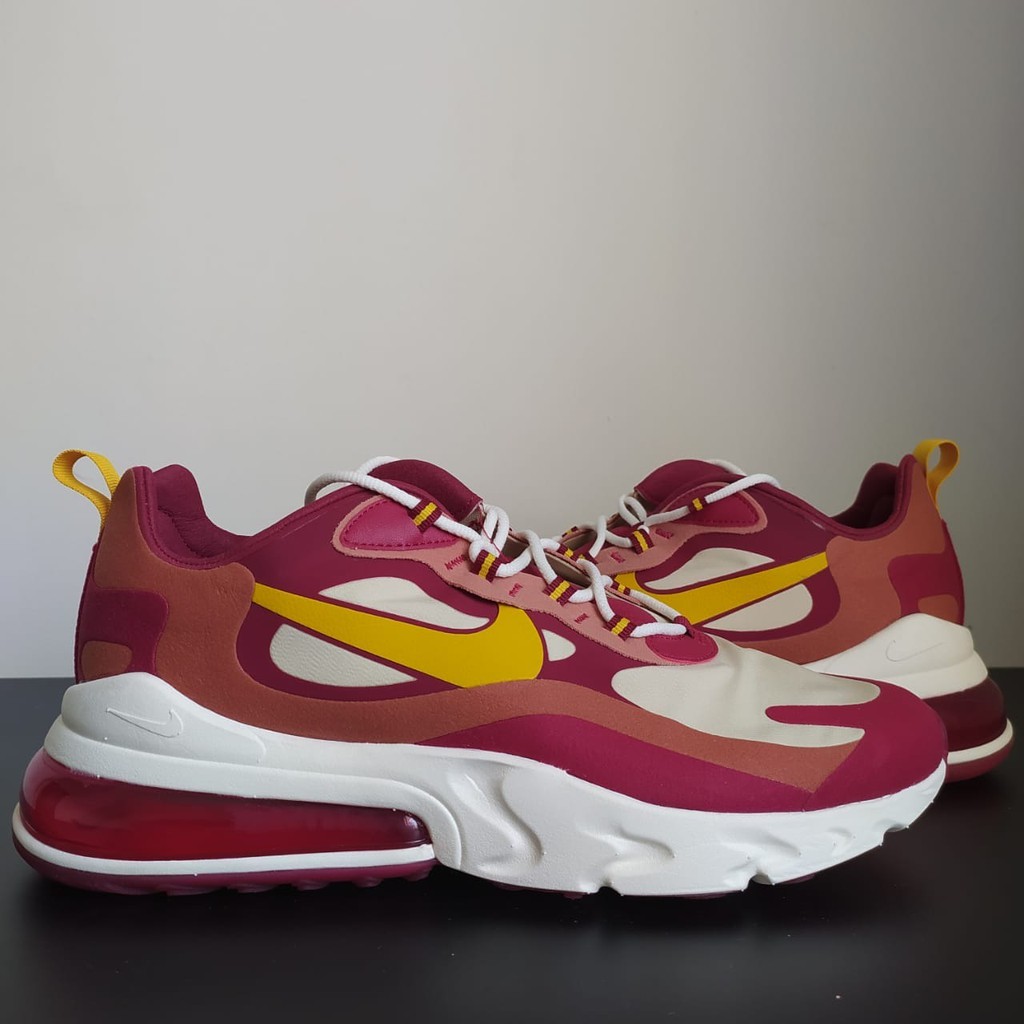 Nike Air Max 270 React Noble Red Team Gold