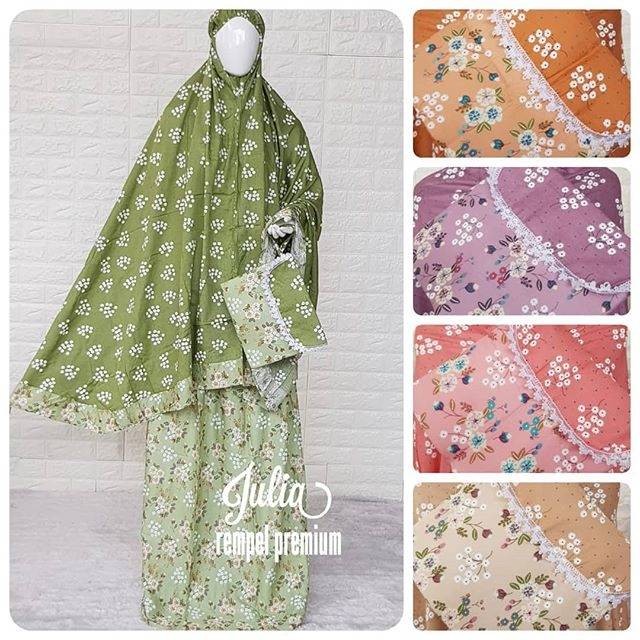 Mukena Rempel Katun Rayon Premium
