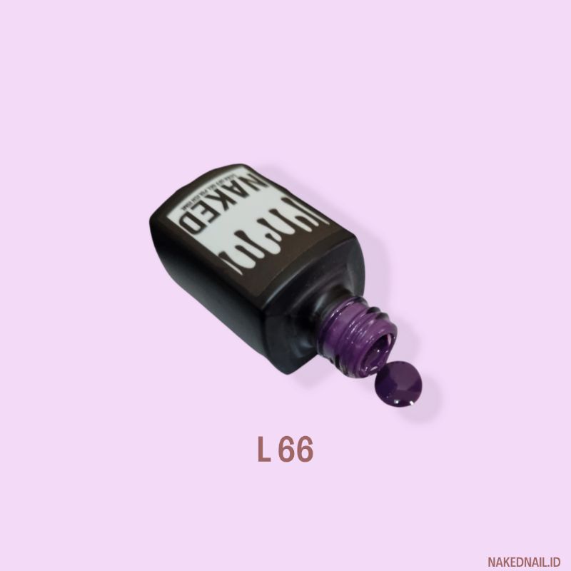 kutek gel naked 15ml kutek purple series, warna ungu - L66 nail art