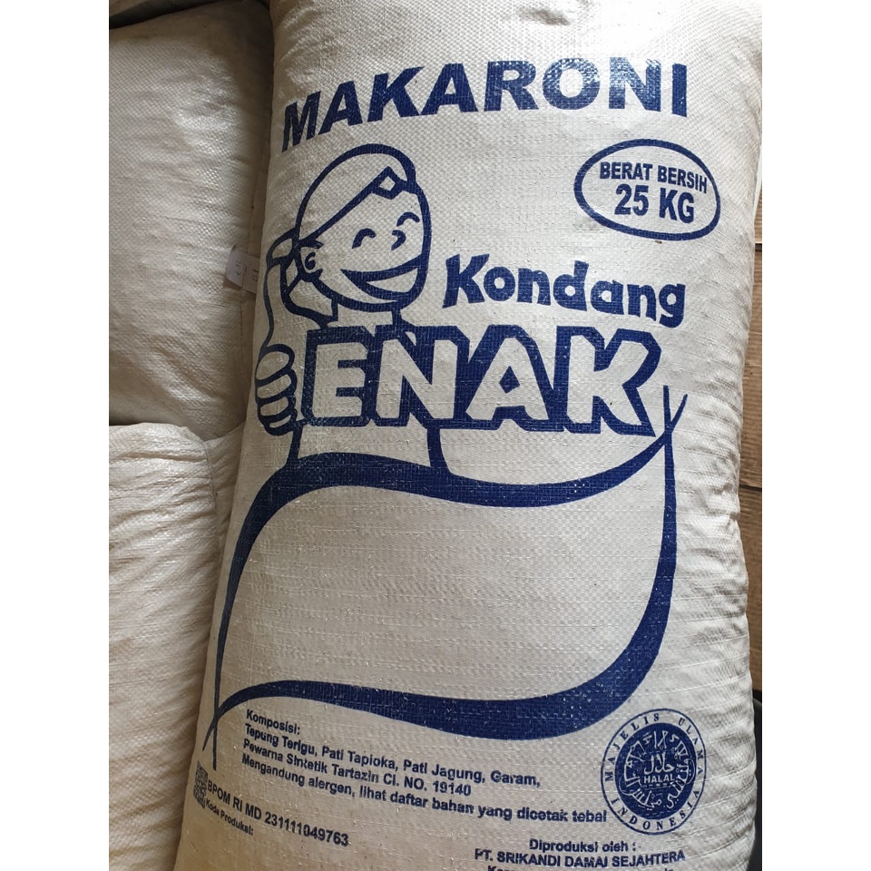 [Zak 25kg] Makaroni Makroni rebus bantat basah merk Kondang Enak by srikandi - KOND