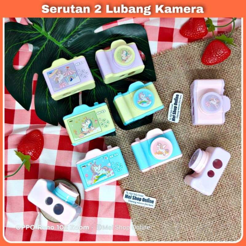 

(1pcs) Serutan / Rautan Lucu 2 Lubang Bentuk Kamera