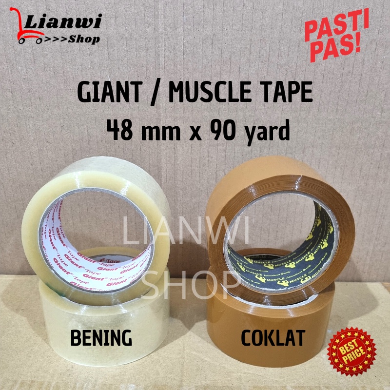 

Lakban GIANT / MUSCLE TAPE 48mm x 90yard