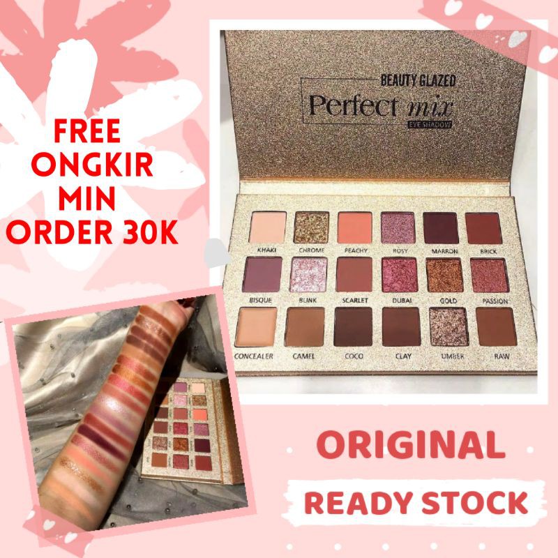 [ READY ] Beauty Glazed Perfect Mix / Perfixt 18 Colors Eyeshadow