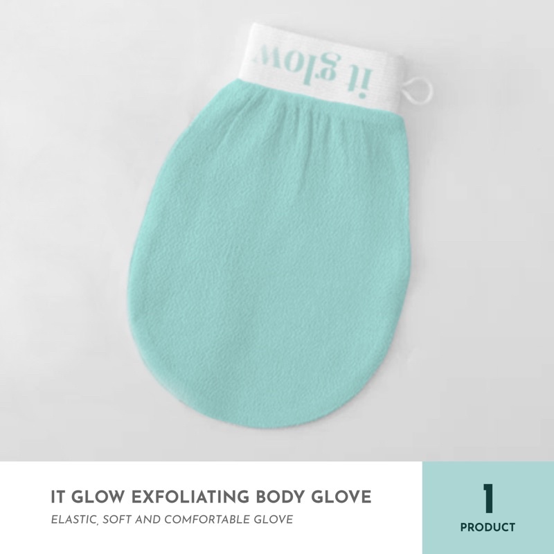 ITGLOW - Exfoliating Body Bath Magic Glove - MINT GREEN | Scrub / Sarung Mandi Exfoliation / Scrubber / Exfoliator Pembersih Daki