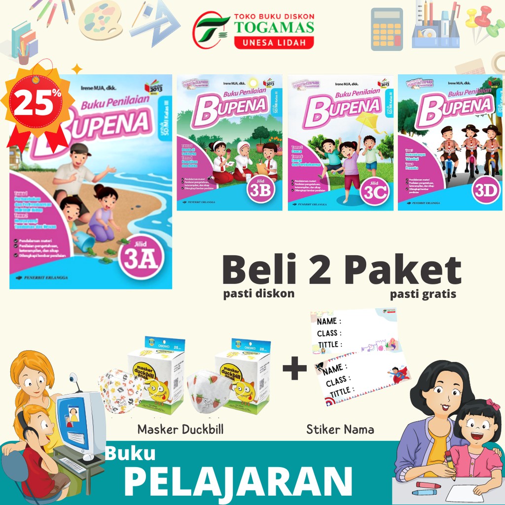 BUPENA : SD/MI KELAS 3A, 3B, 3C, 3D K13 NEW REVISI