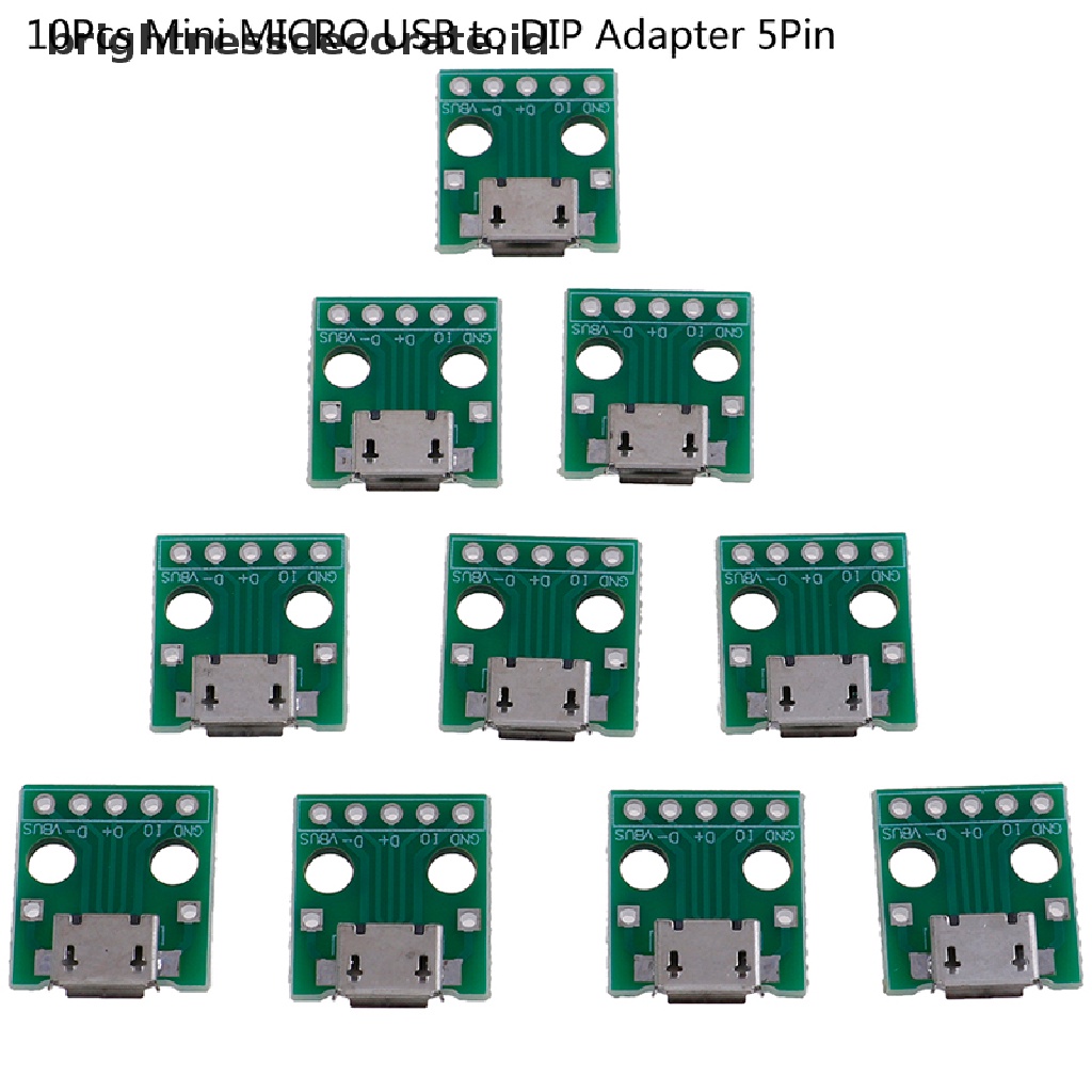 10pcs Papan Konverter Konektor Pcb Micro Usb Ke Dip Adapter 5 Pin Female