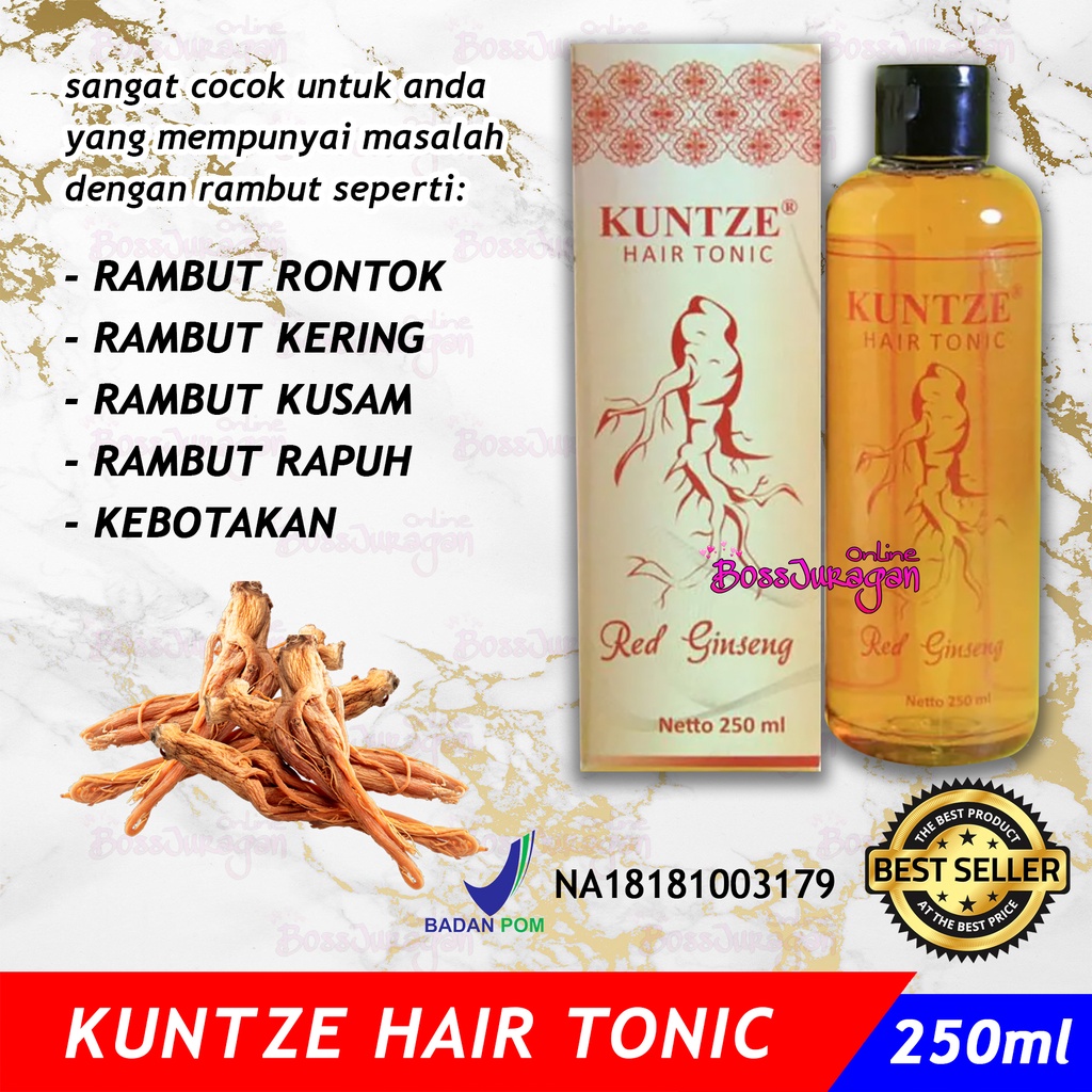 (BOSS) KUNTZE Red Ginseng Hair Tonic BPOM