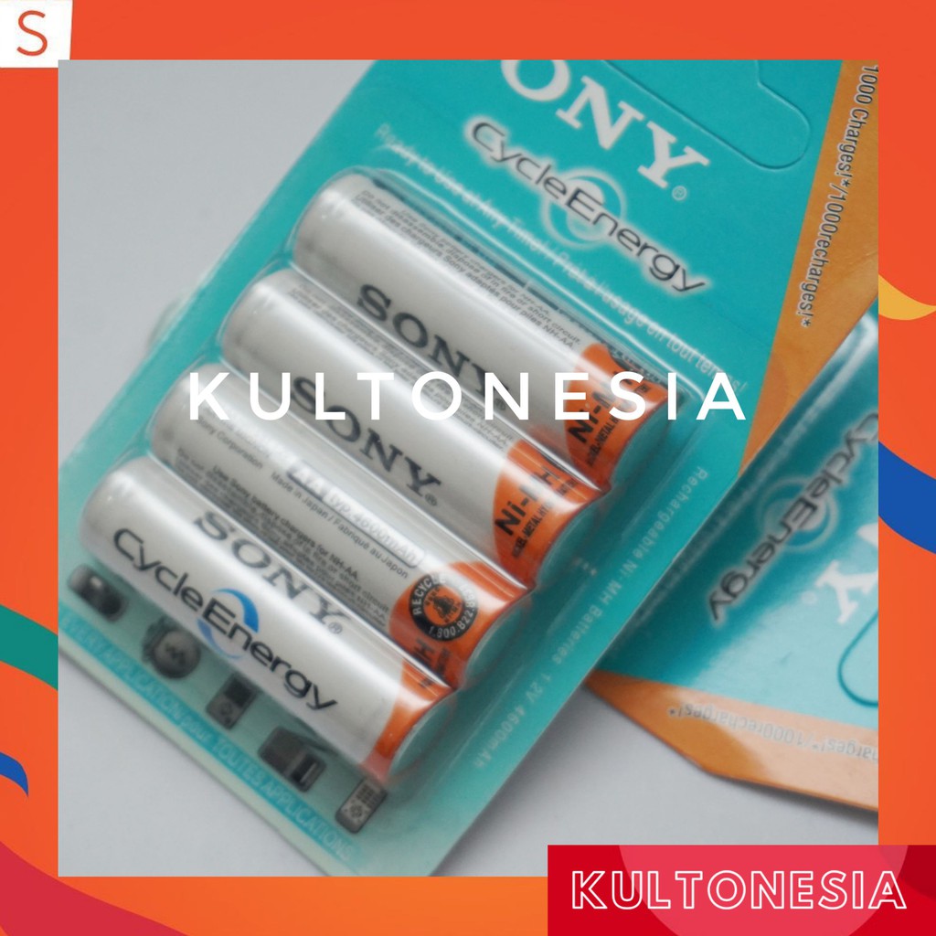 Baterai Sony AA Rechargeable 4600mAh isi 4Pcs Bisa Di Cas Ulang