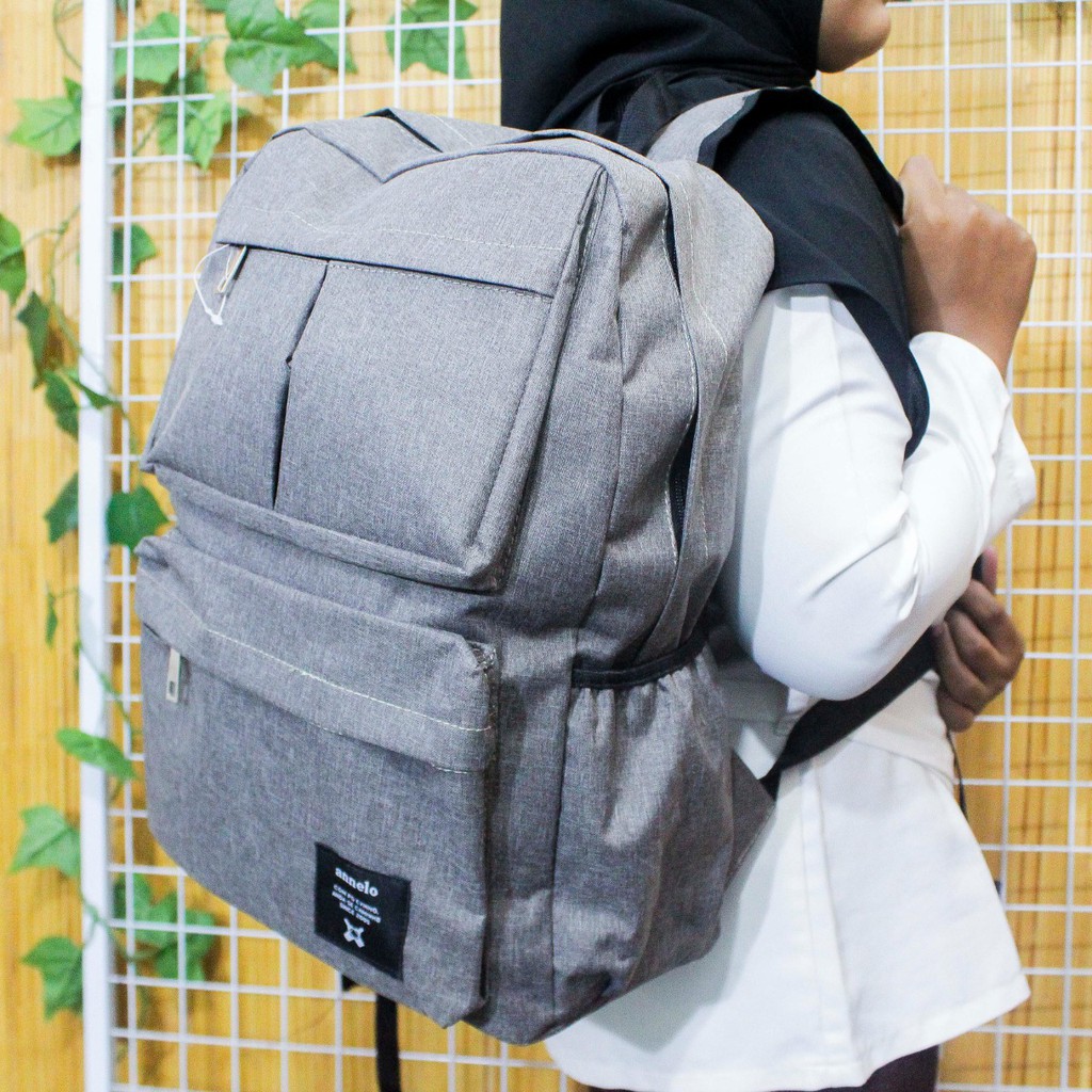 (TGS OLSHOP) - Ransel Pria Backpack Laki Laki Tas Punggung Sekolah Kuliah Kerja Backpack Cowok Kanvas Murah