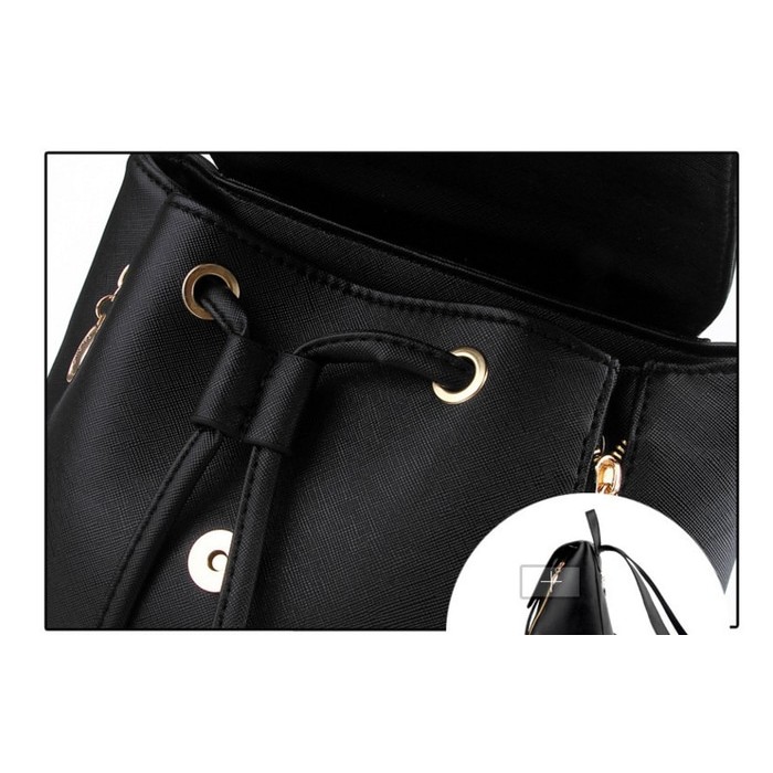 PROMO   TAS IMPORT/TAS RANSEL/BACKPACK FASHION KOREA/TAS WANITA JM6592 BLACK   Terlaris