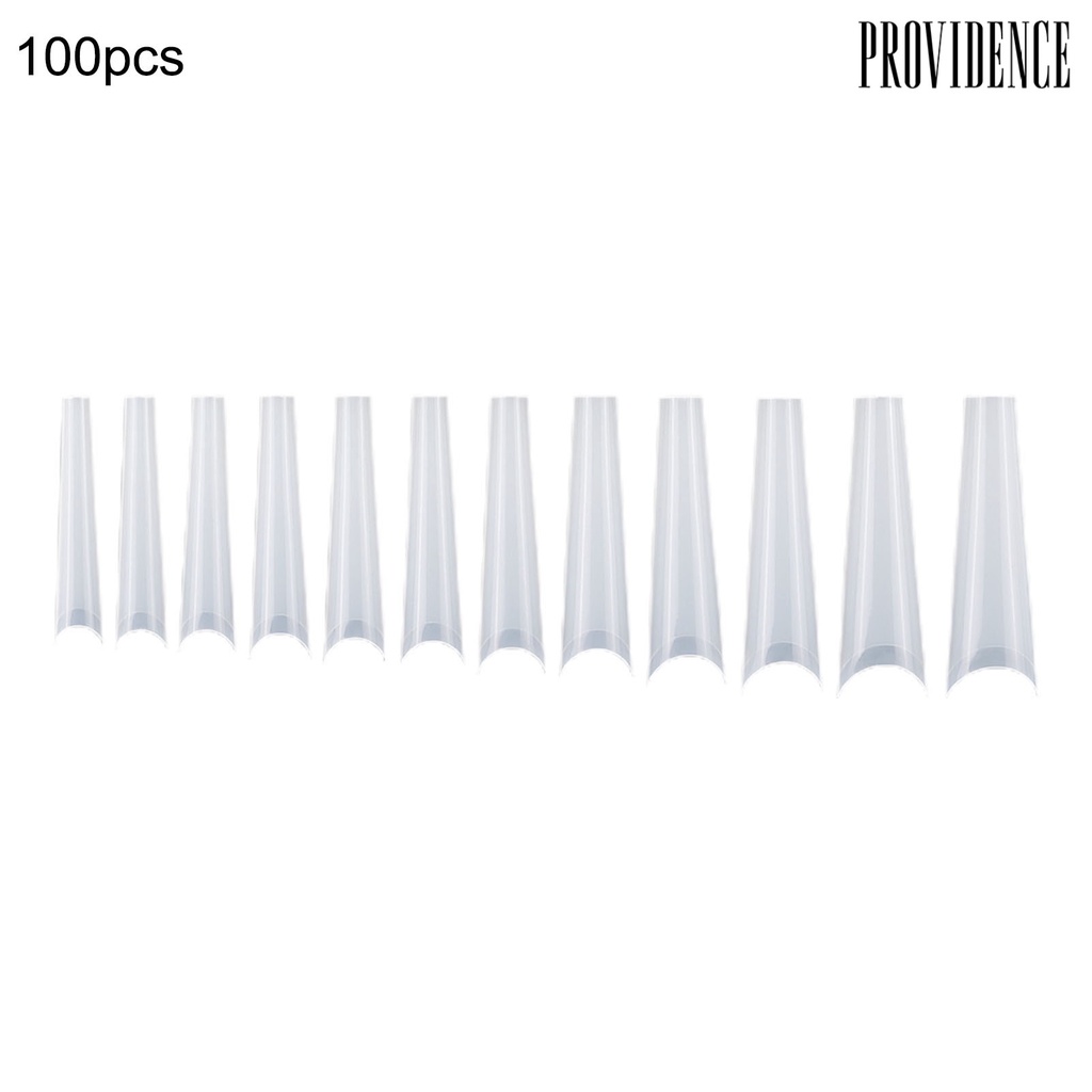 Providence 100Pcs/200Pcs Nail Form Mold Easy to Carry Reusable ABS False Nail Water Pipe Tips for Manicure