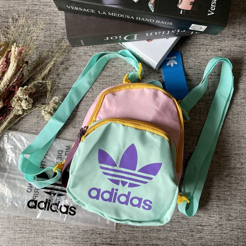 ADIDAS MINI BAG [BONUS PLASTIK ADIDAS] / TAS ADIDAS / RANSEL ADIDAS MINI / TAS ANAK ANAK / TAS MINI-Peach