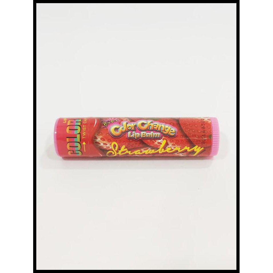 DISKON SPECIAL Bo-Po Color Changing Lip Balm - Strawberry Flavored, aman untuk anak