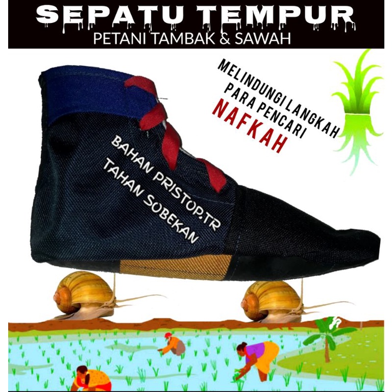 sepatu sawah anti keong sepatu nelayan sepatu kebun sepatu boot lumpur