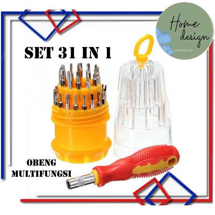 Obeng Set 31in1 / Obeng Serbaguna / Drei kembang Set Multifungsi
