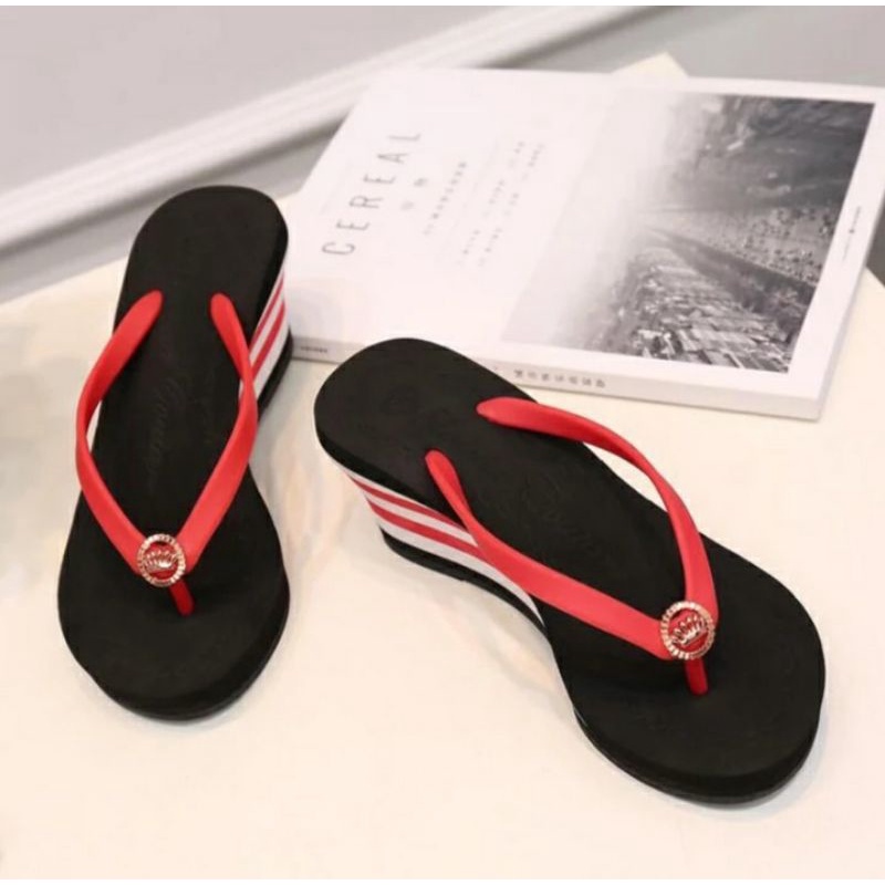 [NEW PRODUK] SANDAL WEDGES WANITA HAK PELANGI