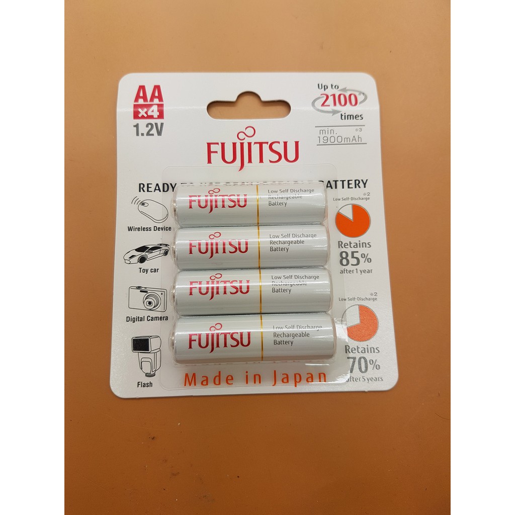 Baterai / Battery Fujitsu PUTIH 4 Pcs AA 1900mAh (Made In Japan)