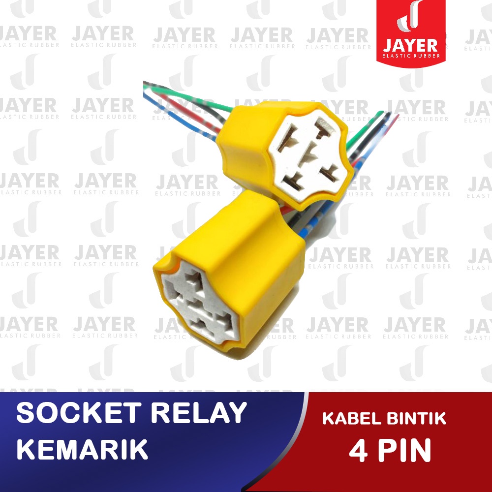 Socket soket Relay 4 Pin Keramik sambungan relay kelakson motor