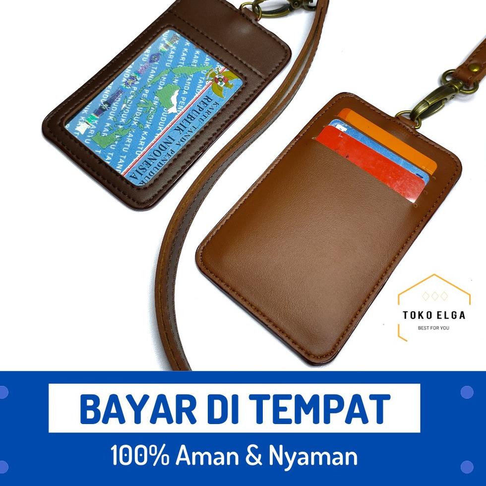 

(A2U1) ⭐️ Id Card Kulit Name Tag Kulit Card Holder Termurah //Pasti@murah