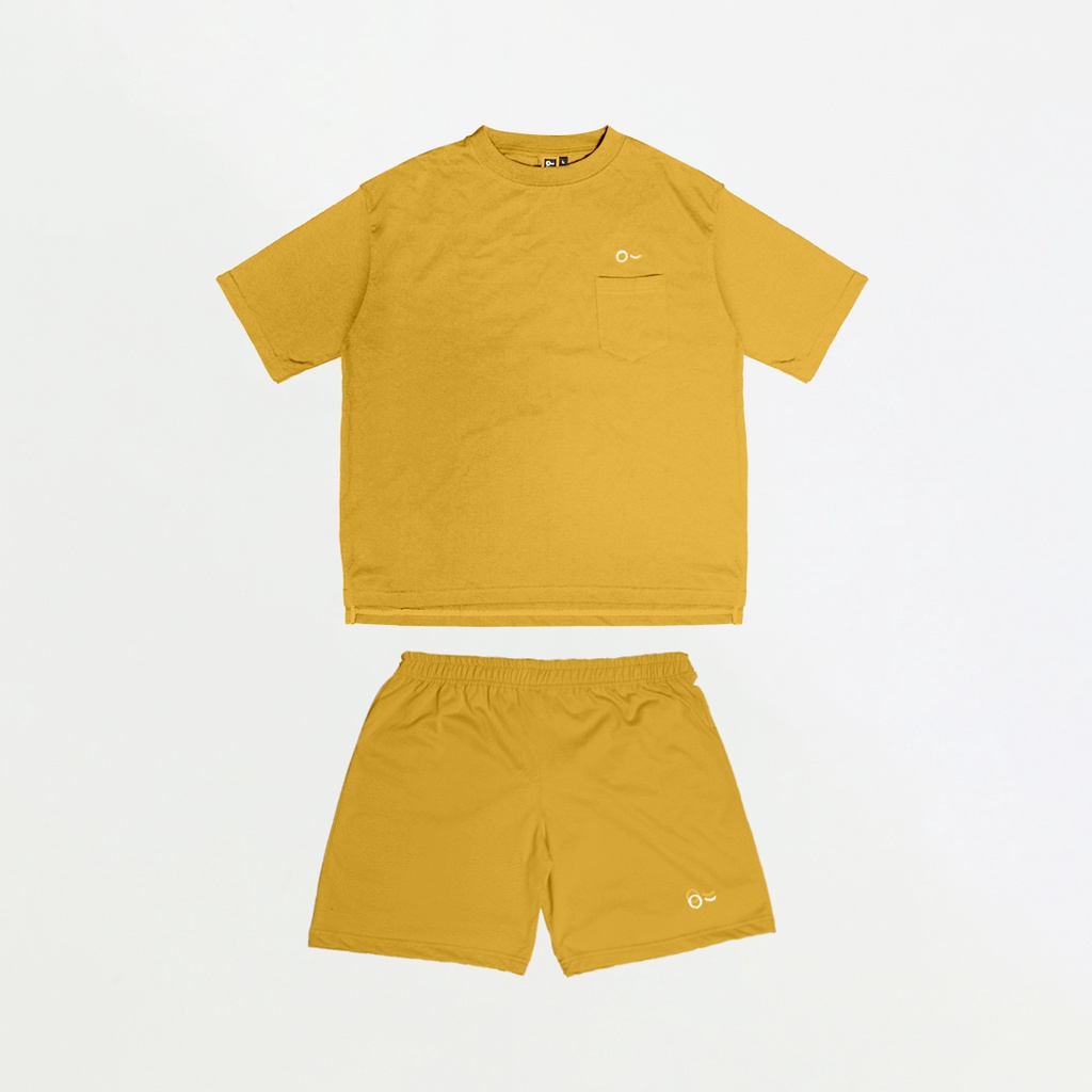 John &amp; Jill Oversize Short Sleeve Saku &amp; Short Pants - Basic Set